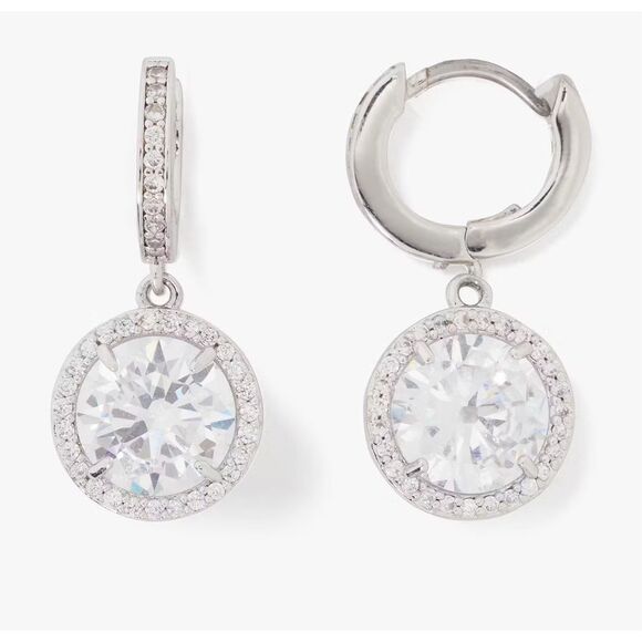 Kate Spade NEW Something Sparkly huggie earrings - Picture 1 of 8